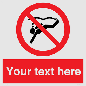 Custom prohibition No sub aqua diving